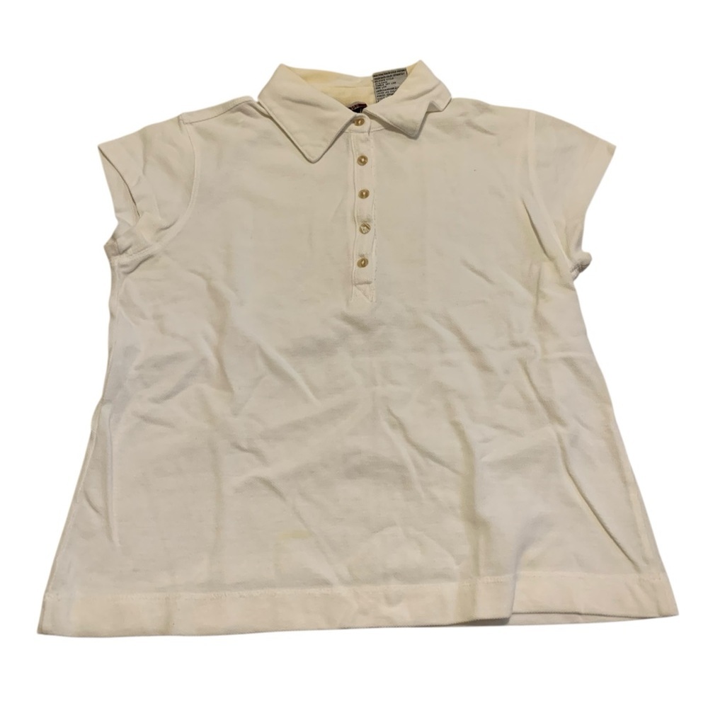 💜 Vintage 90s Y2K CLASSIC EDITIONS White Polo Shirt S/P